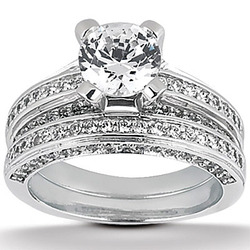 0.68 ct. t.w. Round Cut Bead Set Diamond Wedding Ring thumbnail 2