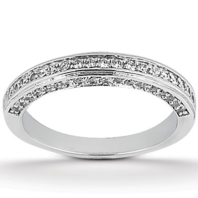 0.56 ct. t.w  Round Cut Bead Set Diamond Wedding Ring - view 1