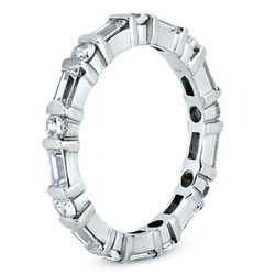 1.52 ct. Multi-Shape Bar Set Diamond Eternity Wedding Band thumbnail 2