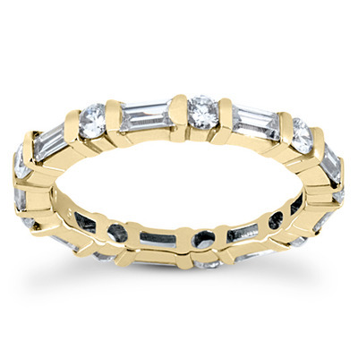 1.52 ct. Multi-Shape Bar Set Diamond Eternity Wedding Band 1 thumbnail 3