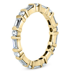 1.52 ct. Multi-Shape Bar Set Diamond Eternity Wedding Band thumbnail 4