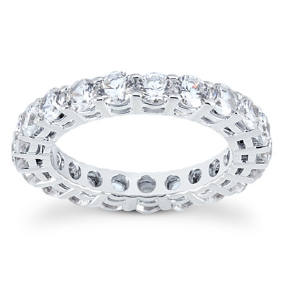 2.70 ct. Round Cut Prong Set Diamond Eternity Wedding Band - view 1
