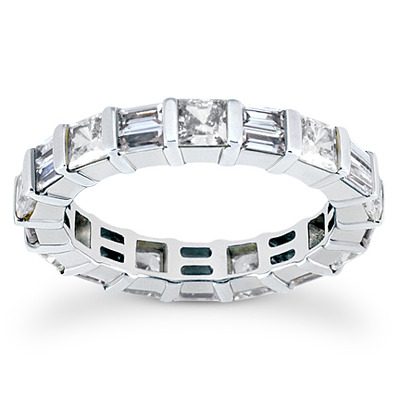 2.32 ct. tw. Multi-Shape Bar Set Diamond Eternity Wedding Band - view 1