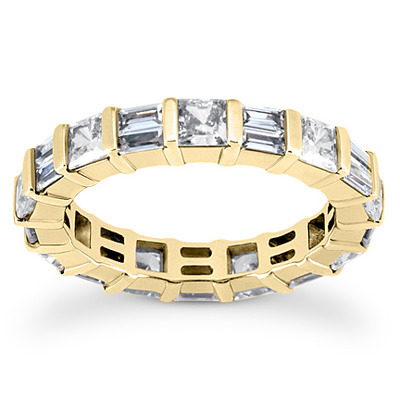 2.32 ct. tw. Multi-Shape Bar Set Diamond Eternity Wedding Band thumbnail 3