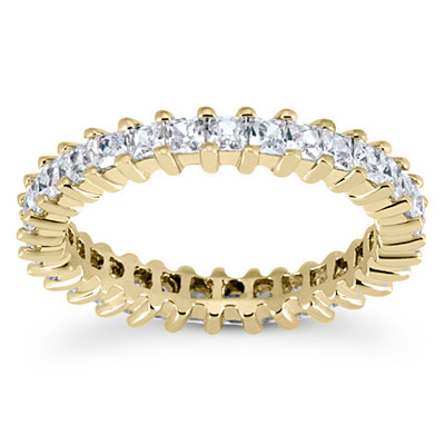 1.65 ct. Shared Prong Set Princesss Cut Diamond Eternity Wedding Band thumbnail 3