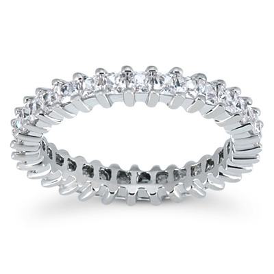 1.40 ct. Shared Prong Set Princesss Cut Diamond Eternity Wedding Band - view 1