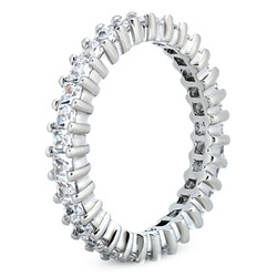 1.40 ct. Shared Prong Set Princesss Cut Diamond Eternity Wedding Band thumbnail 2