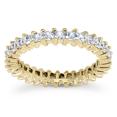 1.40 ct. Shared Prong Set Princesss Cut Diamond Eternity Wedding Band - view 3