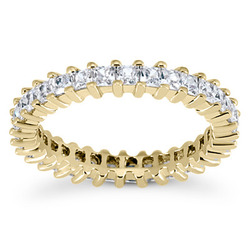 1.40 ct. Shared Prong Set Princesss Cut Diamond Eternity Wedding Band thumbnail 3