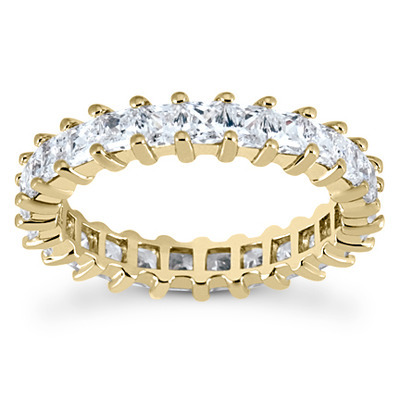 2.50 ct. tw. Princesss Cut Prong Set Diamond Eternity Wedding Band (4mm) thumbnail 3