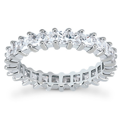 2.80 ct. tw. Princesss Cut Prong Set Diamond Eternity Wedding Band (4mm)