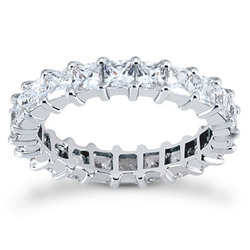 3.91 CT Diamond Eternity Wedding Band thumbnail 1
