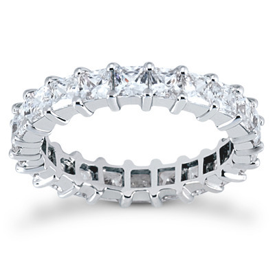3.23 CT Diamond Eternity Wedding Band thumbnail 1