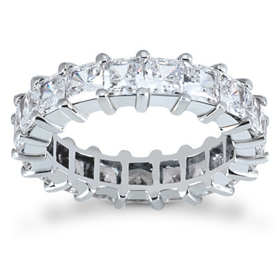4.86 CT Diamond Eternity Wedding Band thumbnail 1