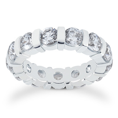 4.55 CT Diamond Eternity Wedding Band thumbnail 1