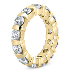 4.55 CT Diamond Eternity Wedding Band thumbnail 4