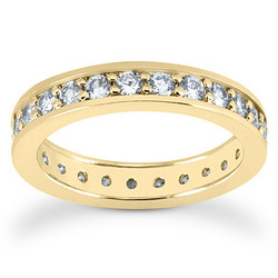 1.25 CT Diamond Eternity Wedding Band thumbnail 3