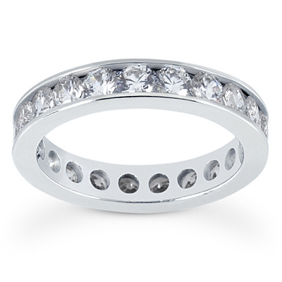 2.00 ct. Round Cut Channel Set Diamond Eternity Wedding Band - view 1