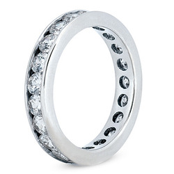 2.00 ct. Round Cut Channel Set Diamond Eternity Wedding Band thumbnail 2