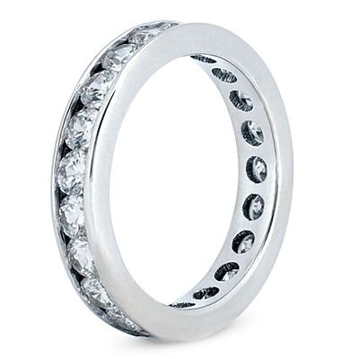 2.20 ct. Round Cut Channel Set Diamond Eternity Wedding Band 1 - view 2