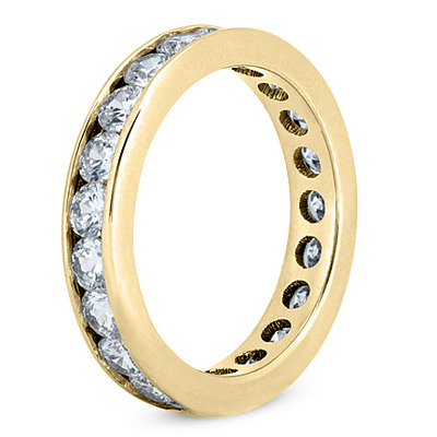 2.20 ct. Round Cut Channel Set Diamond Eternity Wedding Band 1 - view 4