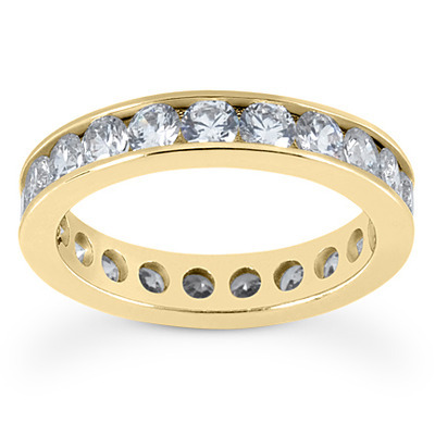 2.00 ct. Round Cut Channel Set Diamond Eternity Wedding Band 1 thumbnail 3