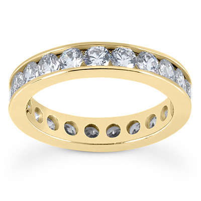 2.10 ct. Round Cut Channel Set Diamond Eternity Wedding Band 1 - view 3