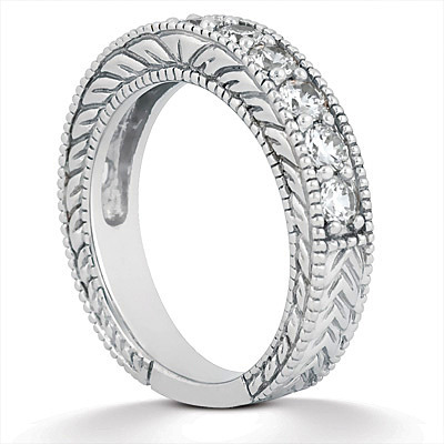 Prong Set Milgrain Edge Antique Diamond Bridal Ring (1.80 ct. tw.) thumbnail 2