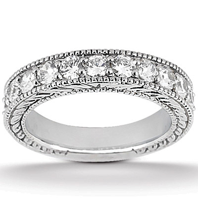 Prong Set Milgrain Edge Antique Diamond Bridal Ring (0.21 ct. tw.)