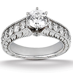 Antique Set Diamond Bridal Ring (0.23 ct. tw.)
