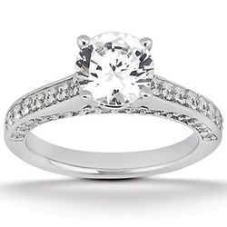 Round Cut Prong Set Diamond Bridal Ring (0.60 ct.tw.)