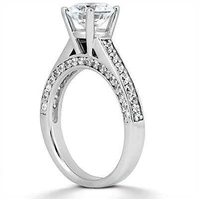 Round Cut Prong Set Diamond Bridal Ring (0.60 ct. tw.) thumbnail 2
