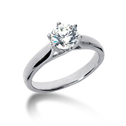 Six Prong Round Cut Diamond Engagement Ring (1.00 ct.)