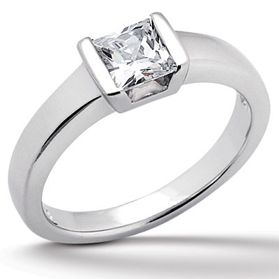 Princess Cut Bar Set Solitaire Engagement Ring (0.85 ct. - 1.15 ct.) thumbnail 3