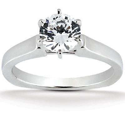 Six-Prong Solitaire Diamond Engagement Ring