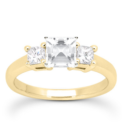 Princesss Cut Prong Set Diamond Engagement Ring (0.54 ct. tw.) thumbnail 18