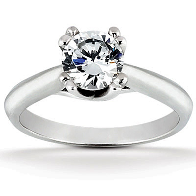 Round Cut Double Prong Solitaire Engagement Ring