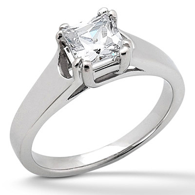 Split Prong Trellis Solitaire Engagement Ring  - view 1