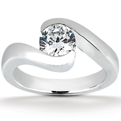 Tension Set Solitaire Engagement Ring (0.75 ct.)