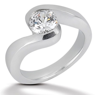 Tension Set Solitaire Engagement Ring (0.75 ct.) thumbnail 3