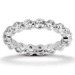 2.10 ct. Refined Diamond Eternity Wedding Band