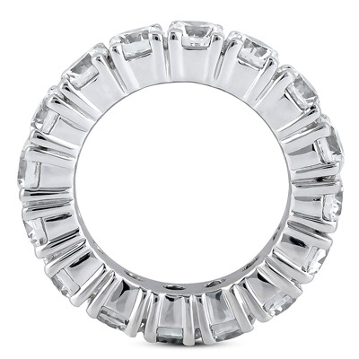 4.75 ct. Round Cut Four Prong Setting Diamond Eternity Wedding Band - view 2