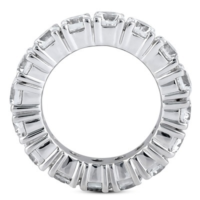 4.50 ct. Round Cut Four Prong Setting Diamond Eternity Wedding Band thumbnail 2