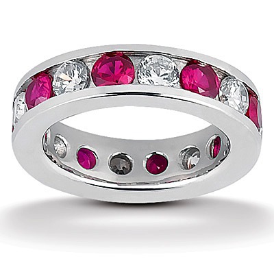 4.00 ct. Diamond Eternity Wedding Band thumbnail 1