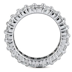 Double Row 4.00 ct. Diamond Eternity Wedding Band thumbnail 2