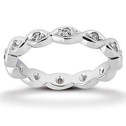 0.22 ct. Infinity Design Diamond Eternity Wedding Band