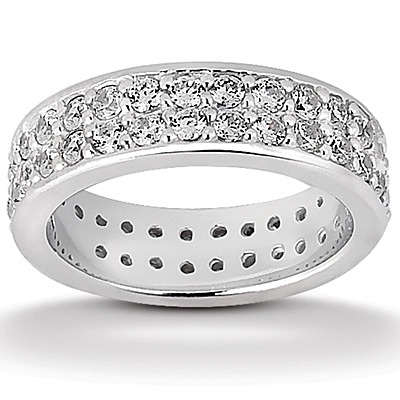 1.56 ct. Solid Diamond Eternity Wedding Band