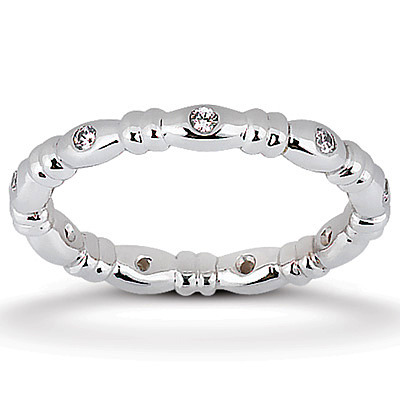Contemporary Design Diamond Eternity Wedding Band (0.24 ct.) thumbnail 1