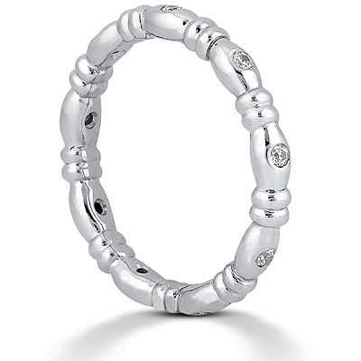 Contemporary Design Diamond Eternity Wedding Band (0.24 ct.) thumbnail 3