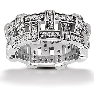 0.84 ct. Diamond Eternity Wedding Band 1 - view 1